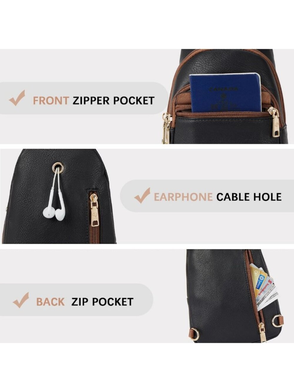 Stylish Leather Crossbody Sling Bag for Women | Anti-Theft, Lightweight - Picture 7 of 9